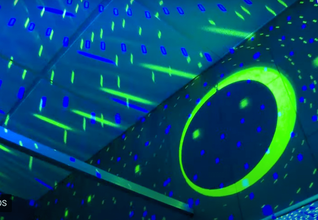 disco bathroom lights